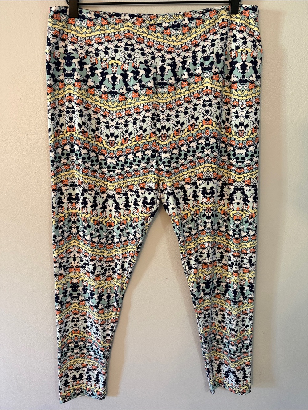 LuLaRoe Disney Mickey Mouse Leggings in Black, White, Yellow, Orange, Teal